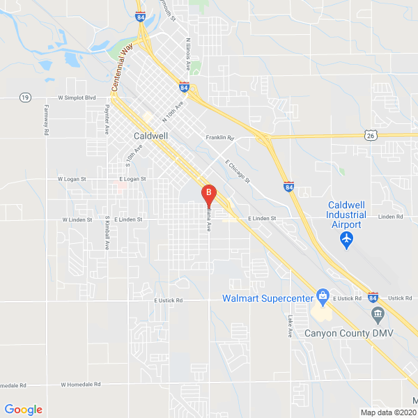 Indiana Manor location map: 2100 E Maple St, Caldwell, ID 83605, United States, Caldwell, Idaho